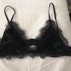 Black lace bralette